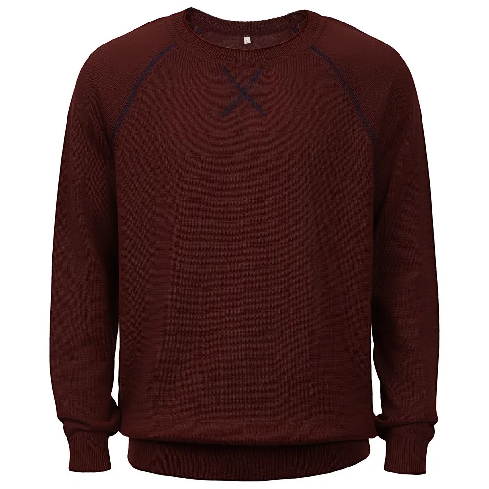 Джемпер Stitch с контрастной отделкой, бордовый с синим заказать онлайн с вашим дизайном на заказ в Москве и области