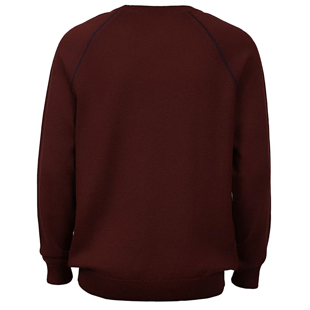 Джемпер Stitch с контрастной отделкой, бордовый с синим, размер M заказать онлайн с вашим дизайном на заказ в Москве и области