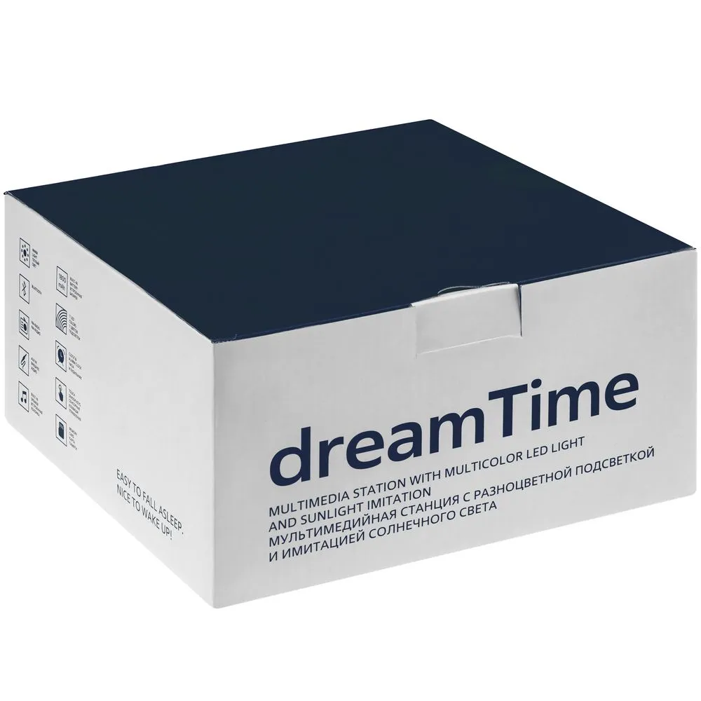 Лампа-колонка dreamTime для пробуждения светом и музыкой, белая заказать онлайн с вашим дизайном на заказ в Москве и области