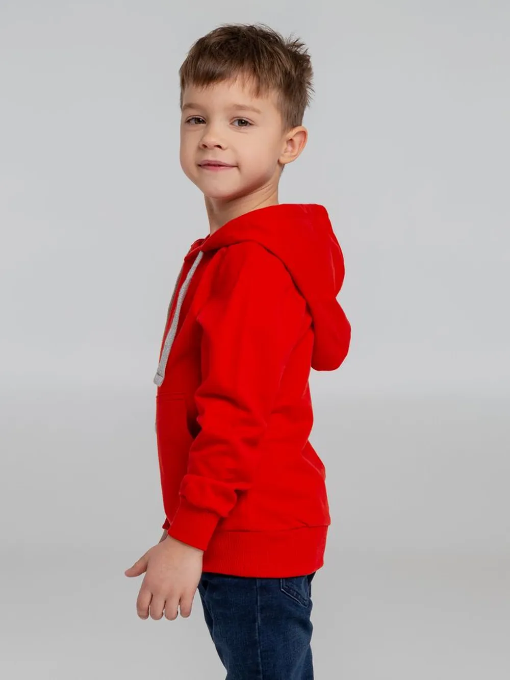 Толстовка с капюшоном детская Kirenga Kids, красная заказать онлайн с вашим дизайном на заказ в Москве и области
