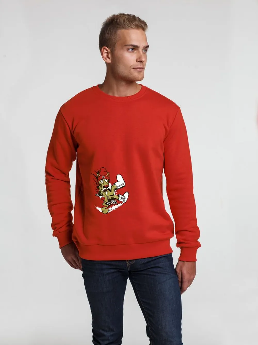 Толстовка «Ну, накати!», красная заказать онлайн с вашим дизайном на заказ в Москве и области