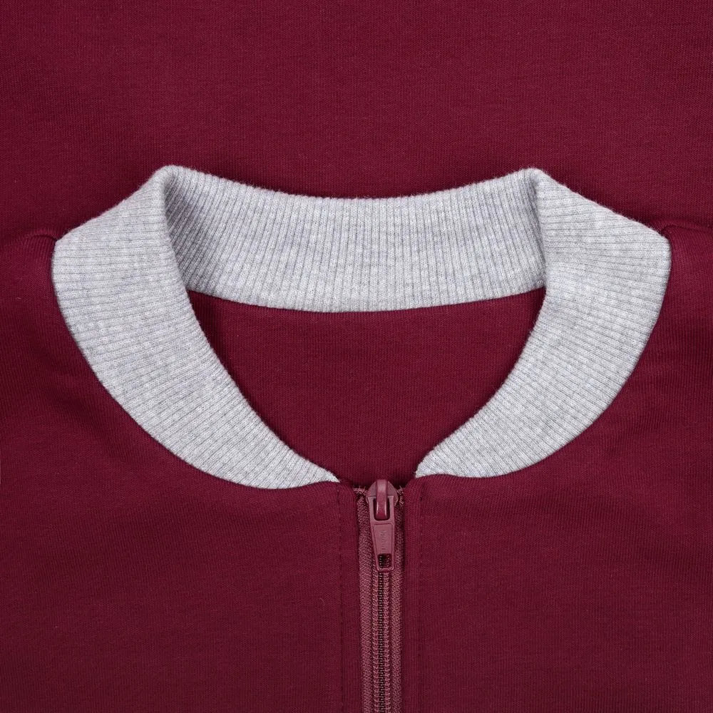 Бомбер College бордовый, размер XS заказать онлайн с вашим дизайном на заказ в Москве и области