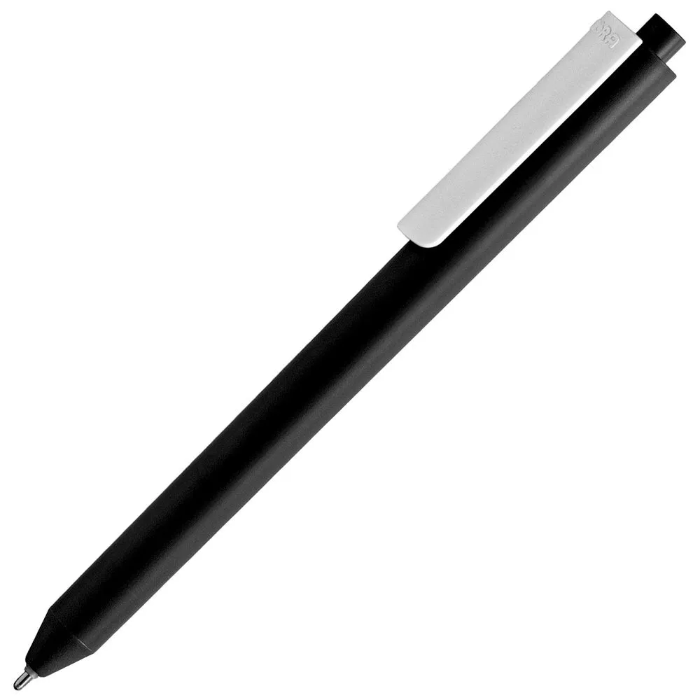 Ручка шариковая Pigra P03 Mat, черная с белым заказать онлайн с вашим дизайном на заказ в Москве и области