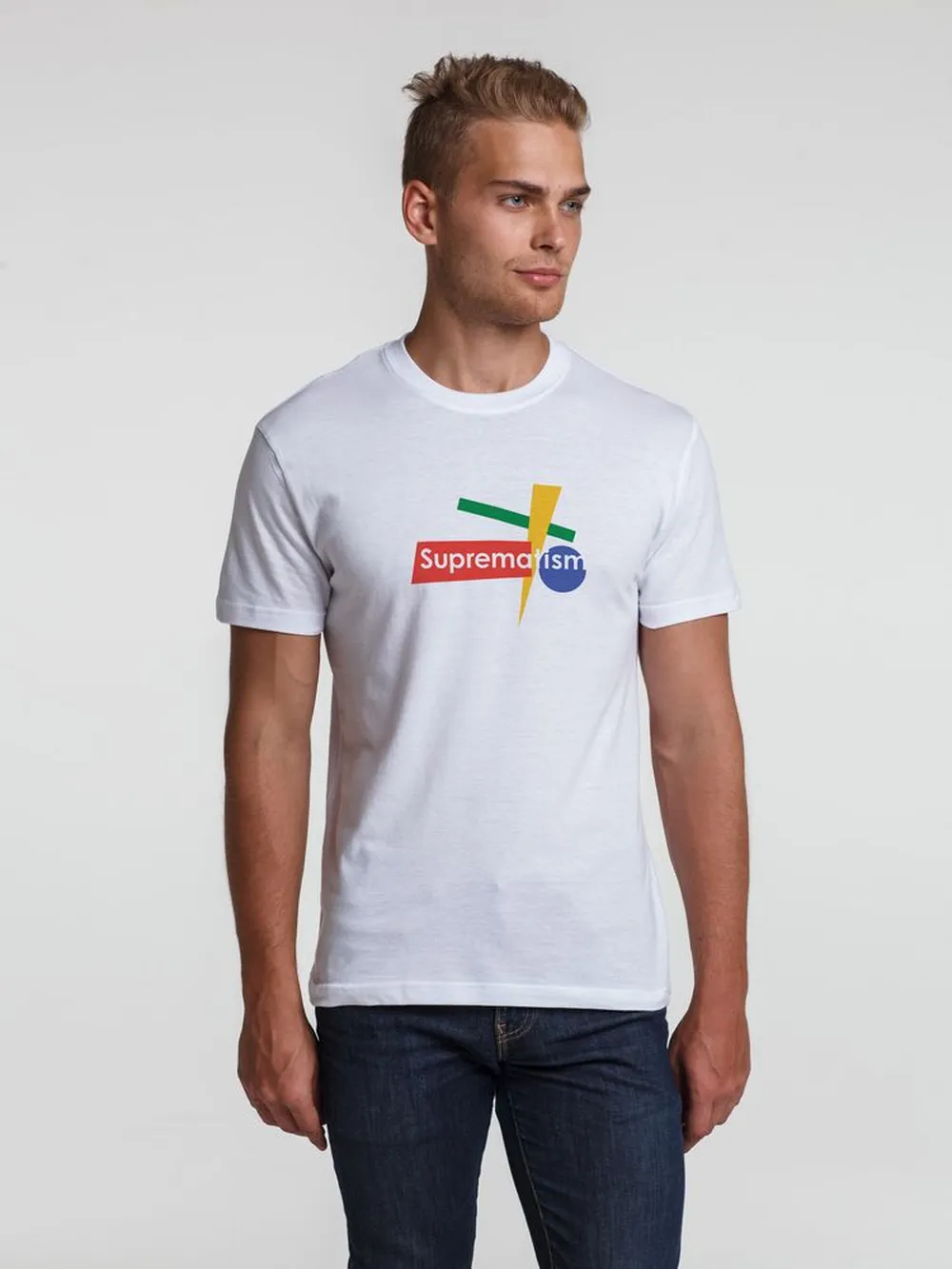 Футболка Suprematism, белая, размер XL заказать онлайн с вашим дизайном на заказ в Москве и области