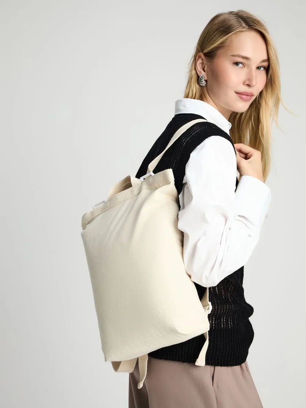 Рюкзак холщовый Discovery Bag, неокрашенный заказать онлайн с вашим дизайном на заказ в Москве и области