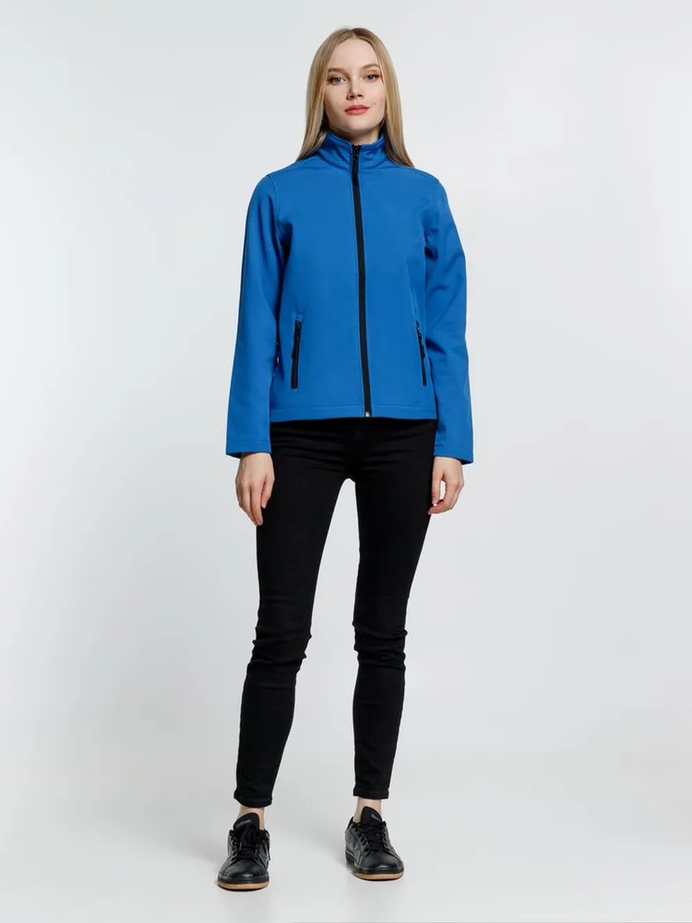 Куртка софтшелл женская Race Women ярко-синяя (royal), размер S заказать онлайн с вашим дизайном на заказ в Москве и области