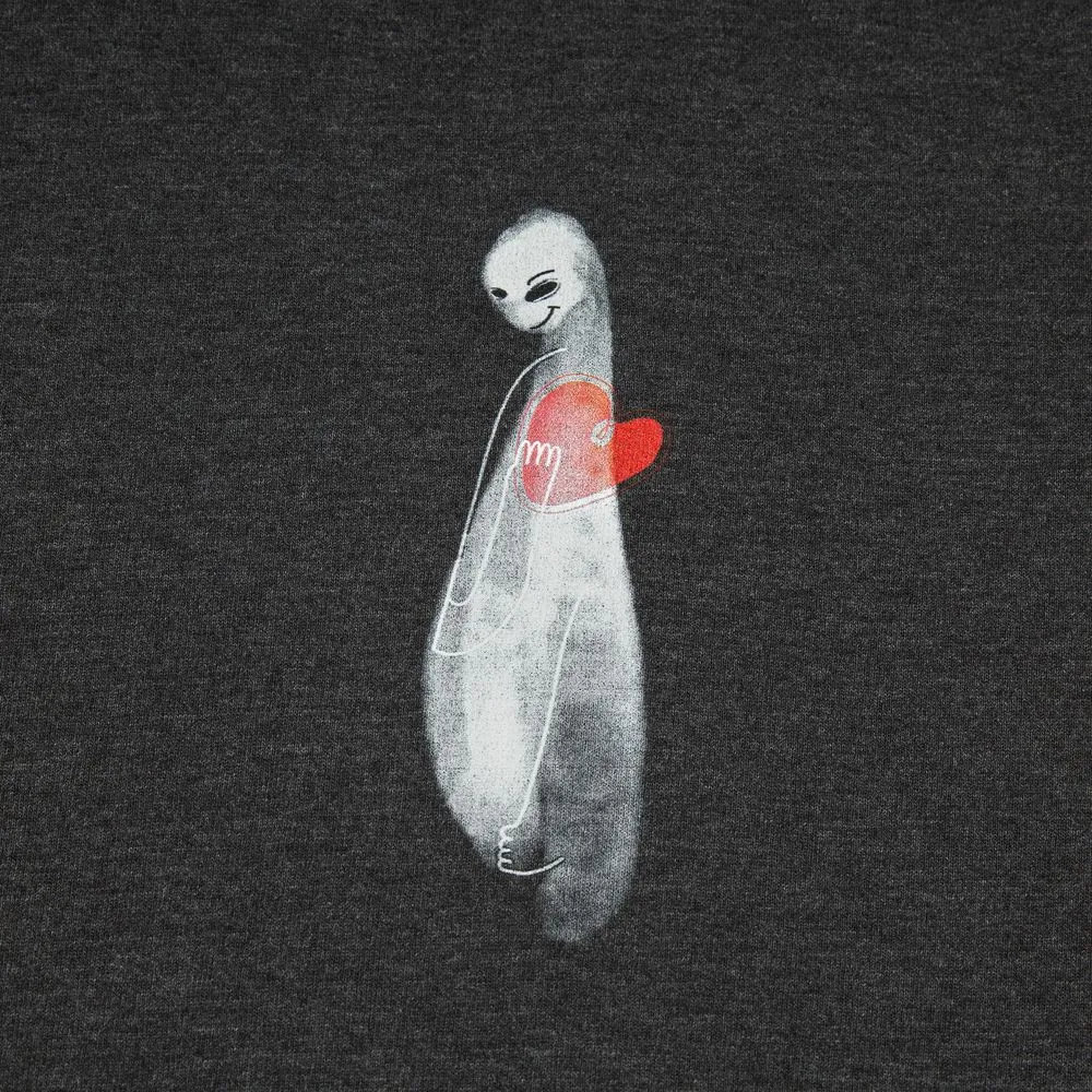 Футболка приталенная Ghost of Love, черный меланж заказать онлайн с вашим дизайном на заказ в Москве и области