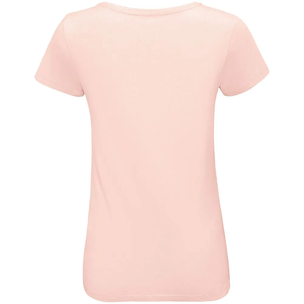 Футболка женская Flower Power, розовая заказать онлайн с вашим дизайном на заказ в Москве и области