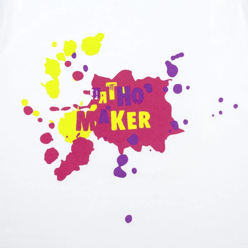 Футболка детская «Пятно Maker», белая, на рост 106-116 см (6 лет) заказать онлайн с вашим дизайном на заказ в Москве и области