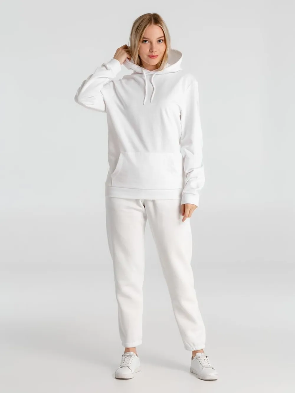 Толстовка с капюшоном унисекс Hoodie, белая, размер XXL заказать онлайн с вашим дизайном на заказ в Москве и области