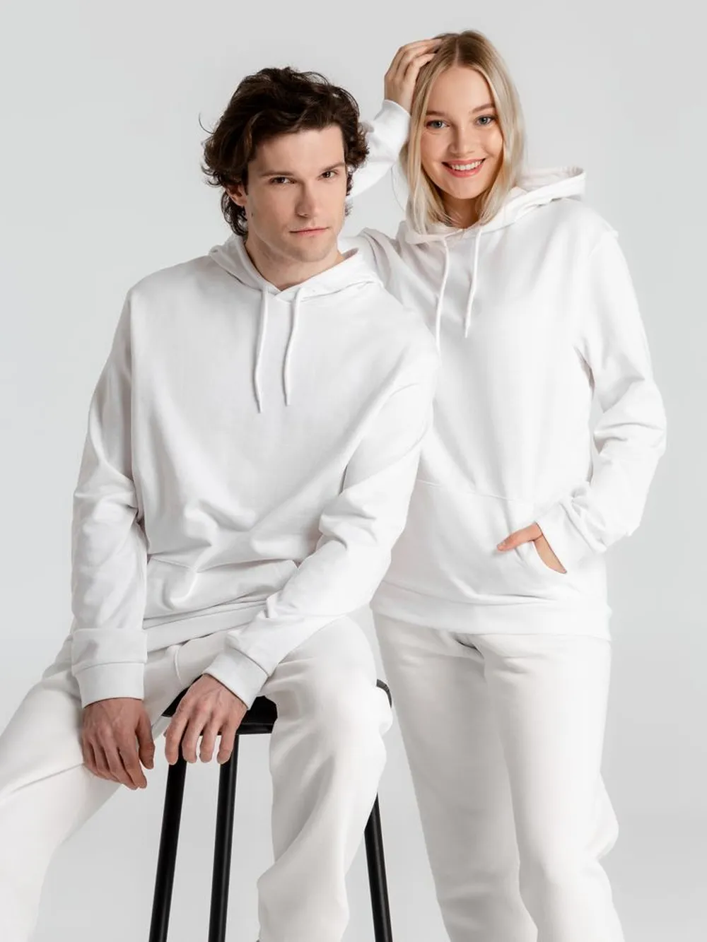 Толстовка с капюшоном унисекс Hoodie, белая, размер XXL заказать онлайн с вашим дизайном на заказ в Москве и области