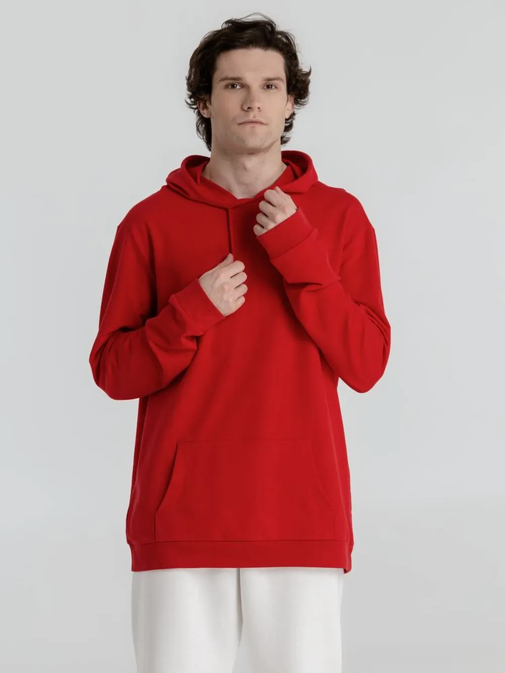 Толстовка с капюшоном унисекс Hoodie, красная, размер S заказать онлайн с вашим дизайном на заказ в Москве и области