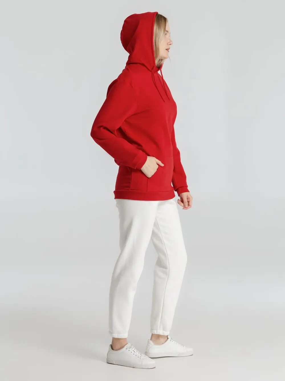 Толстовка с капюшоном унисекс Hoodie, красная, размер S заказать онлайн с вашим дизайном на заказ в Москве и области