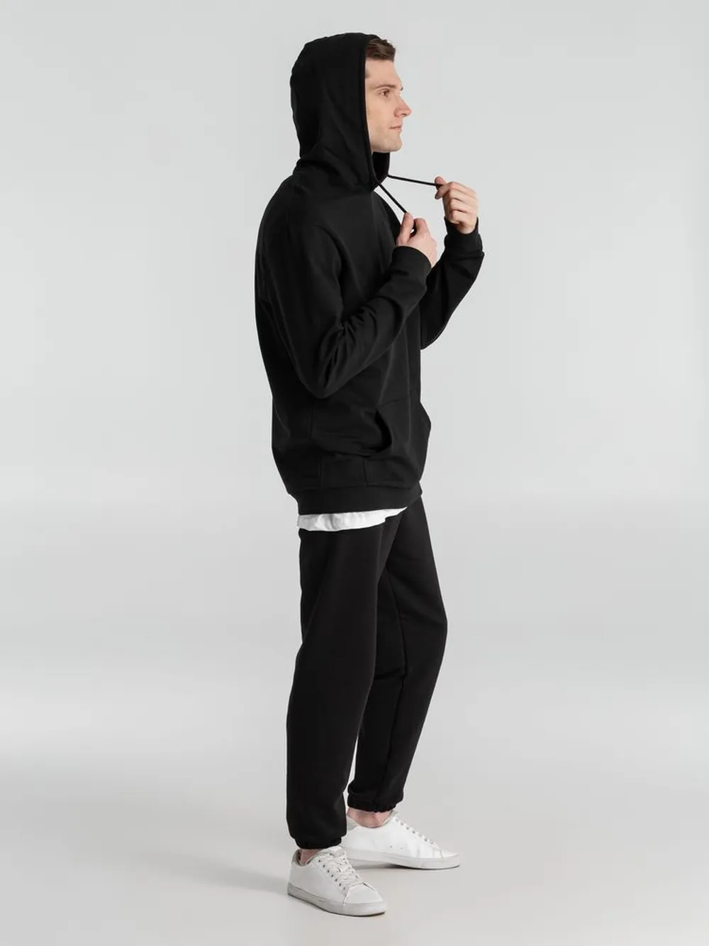 Толстовка с капюшоном унисекс Hoodie, черная заказать онлайн с вашим дизайном на заказ в Москве и области