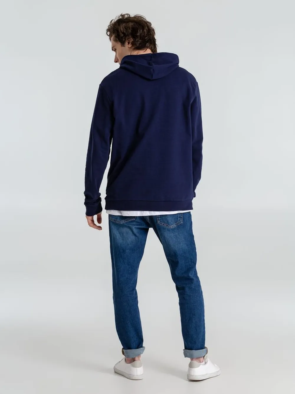 Толстовка с капюшоном унисекс Hoodie, темно-синяя заказать онлайн с вашим дизайном на заказ в Москве и области