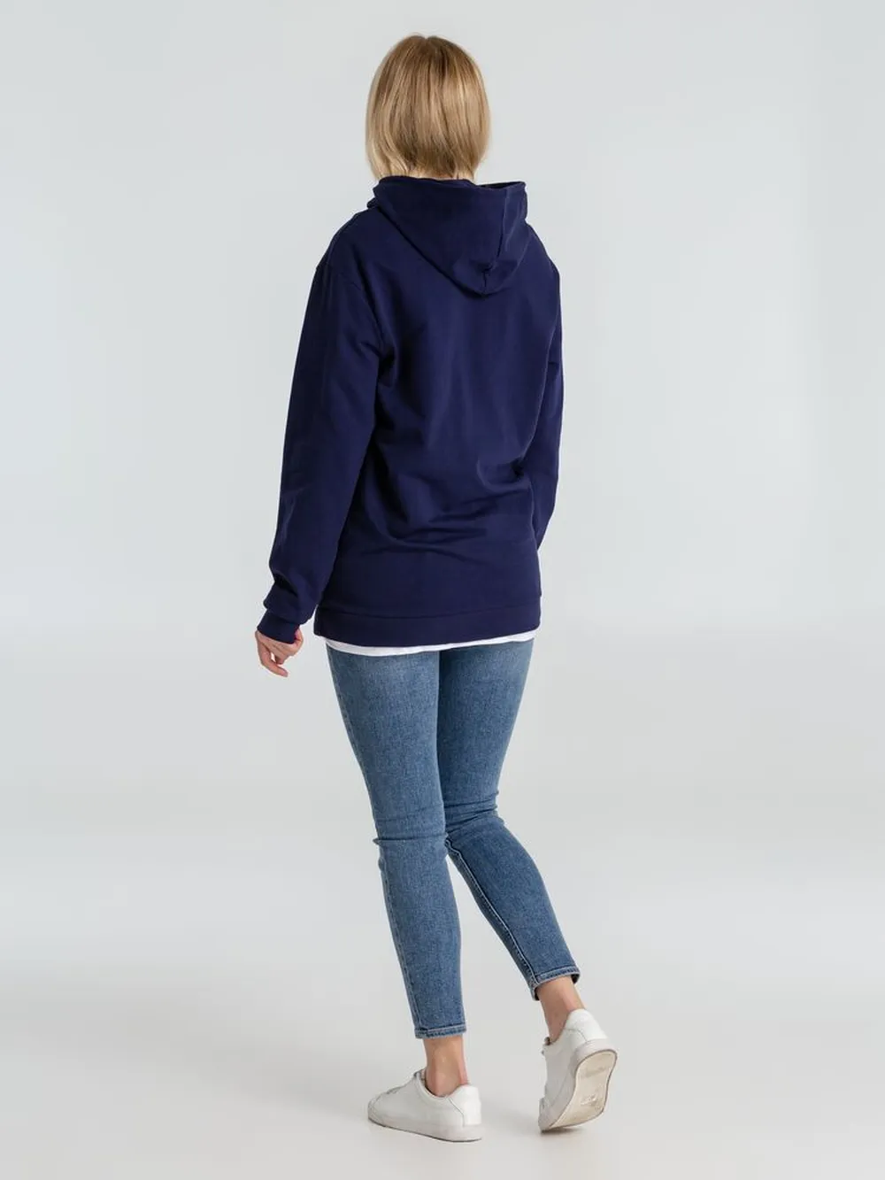 Толстовка с капюшоном унисекс Hoodie, темно-синяя, размер S заказать онлайн с вашим дизайном на заказ в Москве и области