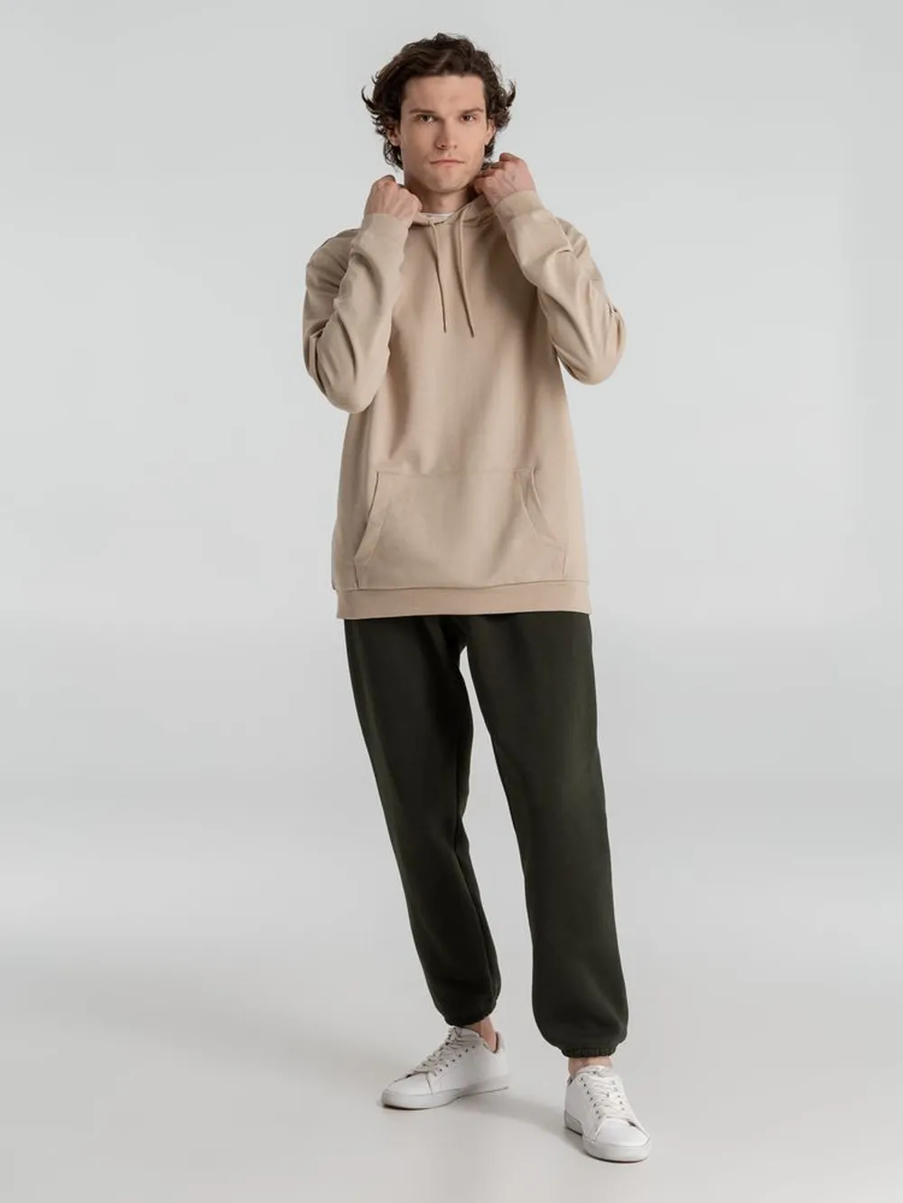 Толстовка с капюшоном унисекс Hoodie, бежевая заказать онлайн с вашим дизайном на заказ в Москве и области