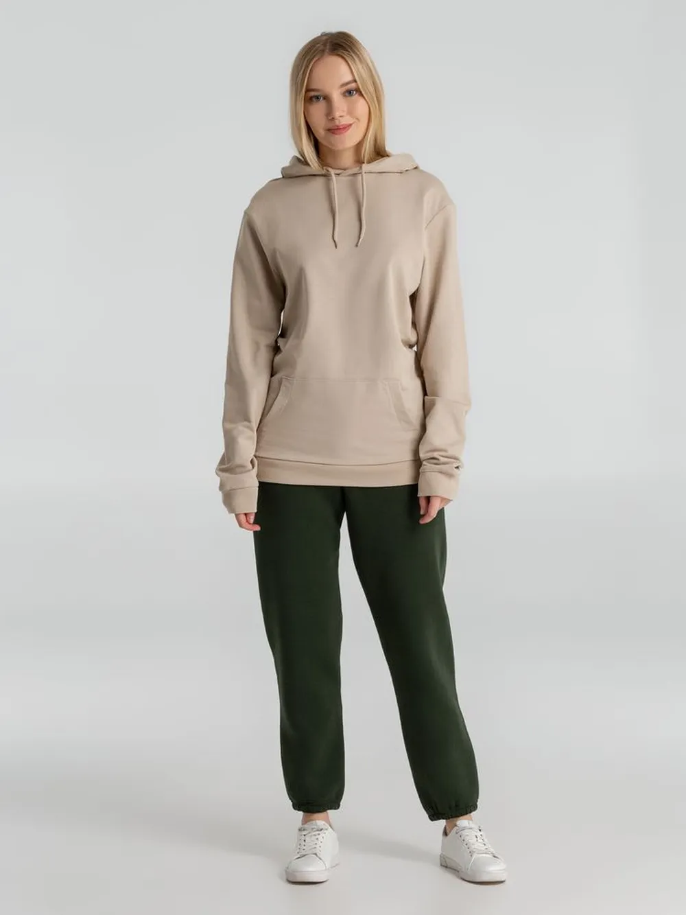Толстовка с капюшоном унисекс Hoodie, бежевая заказать онлайн с вашим дизайном на заказ в Москве и области
