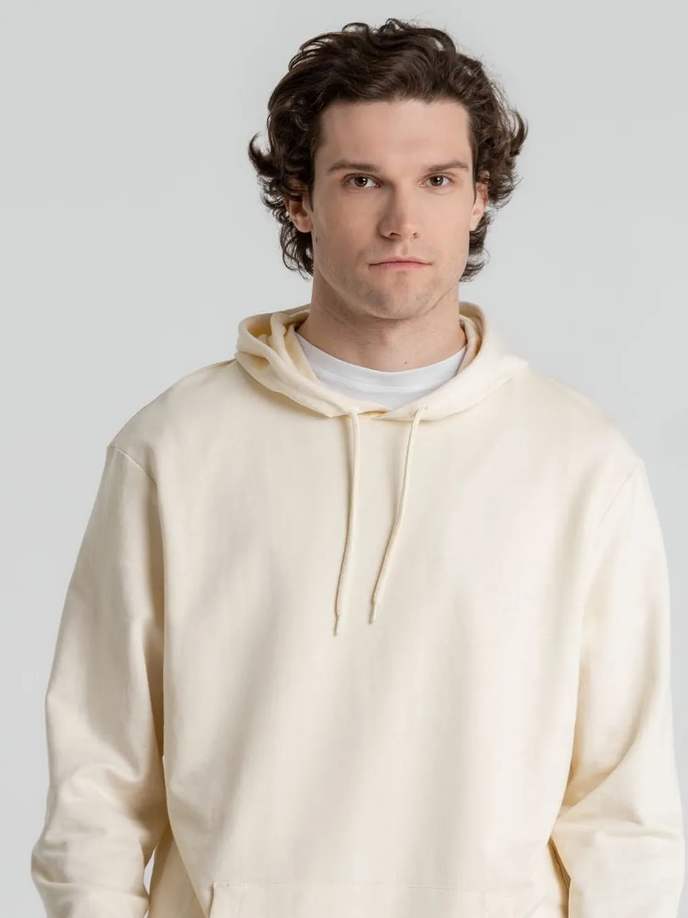 Толстовка с капюшоном унисекс Hoodie, светло-желтая, размер XS заказать онлайн с вашим дизайном на заказ в Москве и области