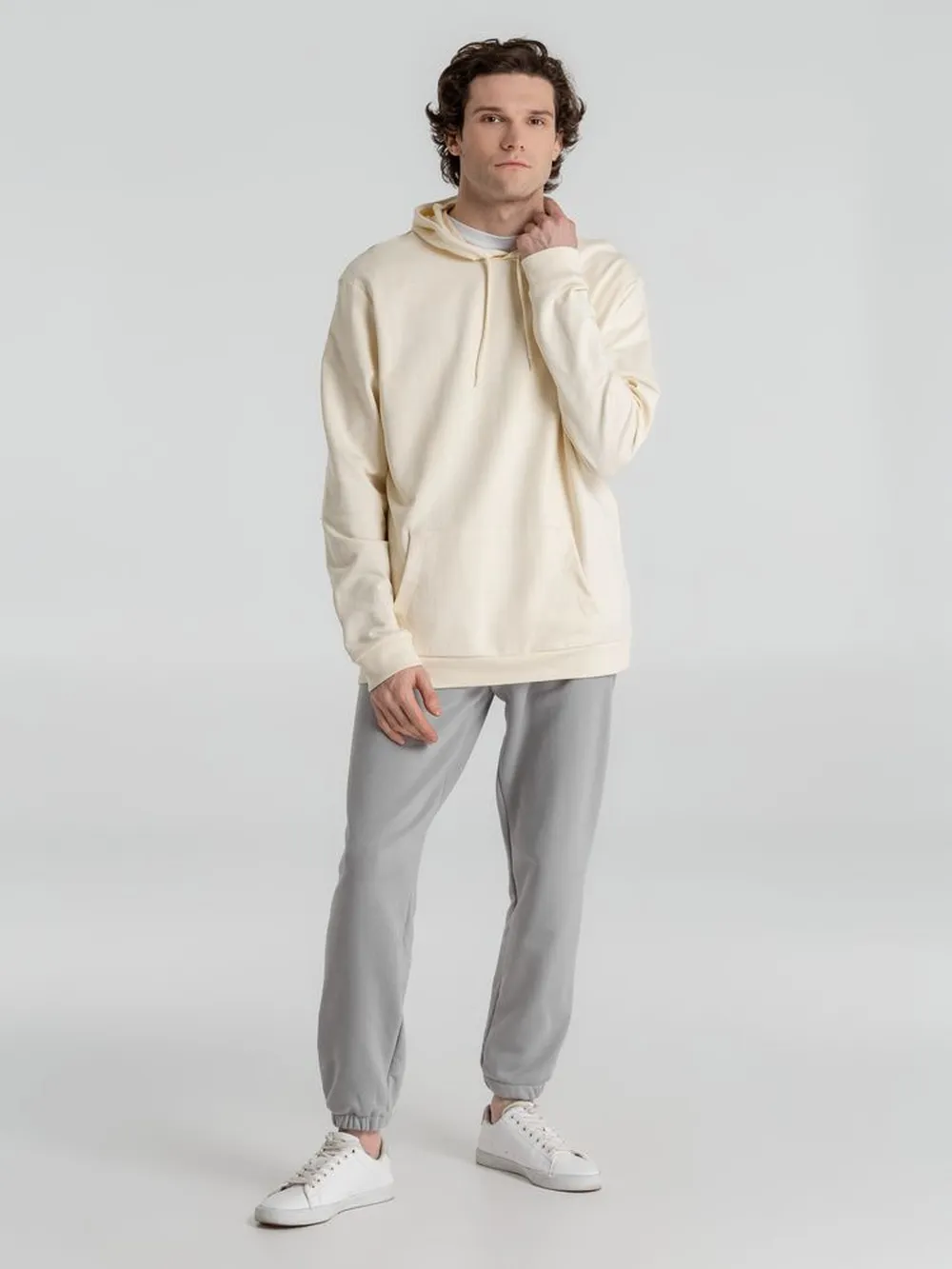 Толстовка с капюшоном унисекс Hoodie, светло-желтая, размер XS заказать онлайн с вашим дизайном на заказ в Москве и области
