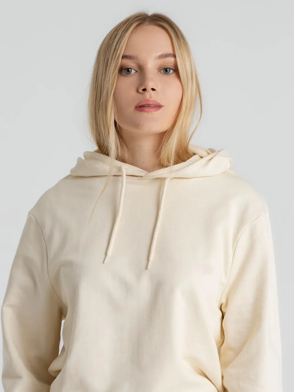 Толстовка с капюшоном унисекс Hoodie, светло-желтая, размер XS заказать онлайн с вашим дизайном на заказ в Москве и области