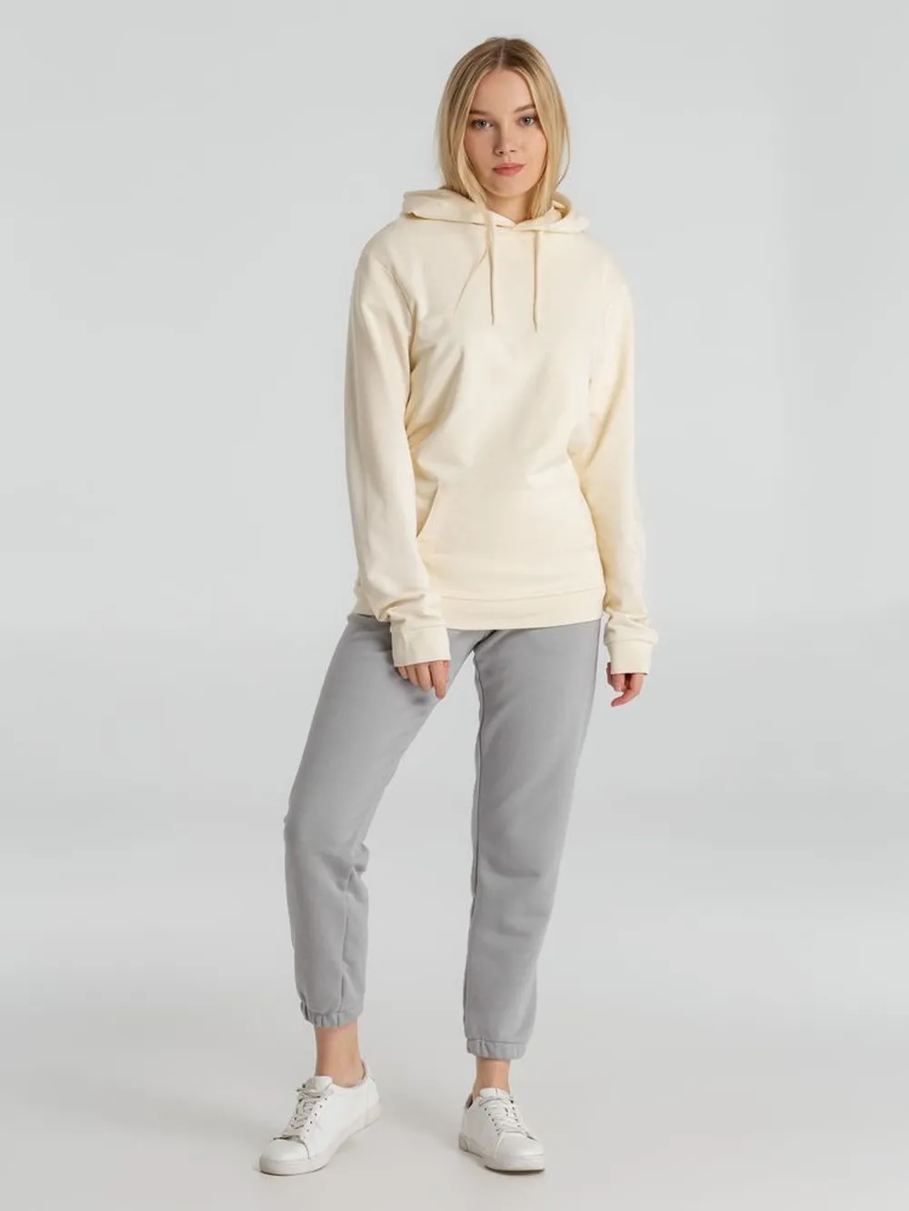 Толстовка с капюшоном унисекс Hoodie, светло-желтая, размер XS заказать онлайн с вашим дизайном на заказ в Москве и области