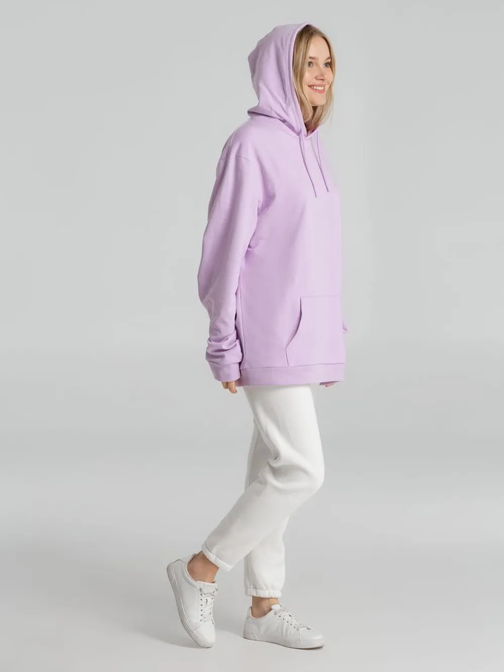 Толстовка с капюшоном унисекс Hoodie, сиреневая, размер XXL заказать онлайн с вашим дизайном на заказ в Москве и области