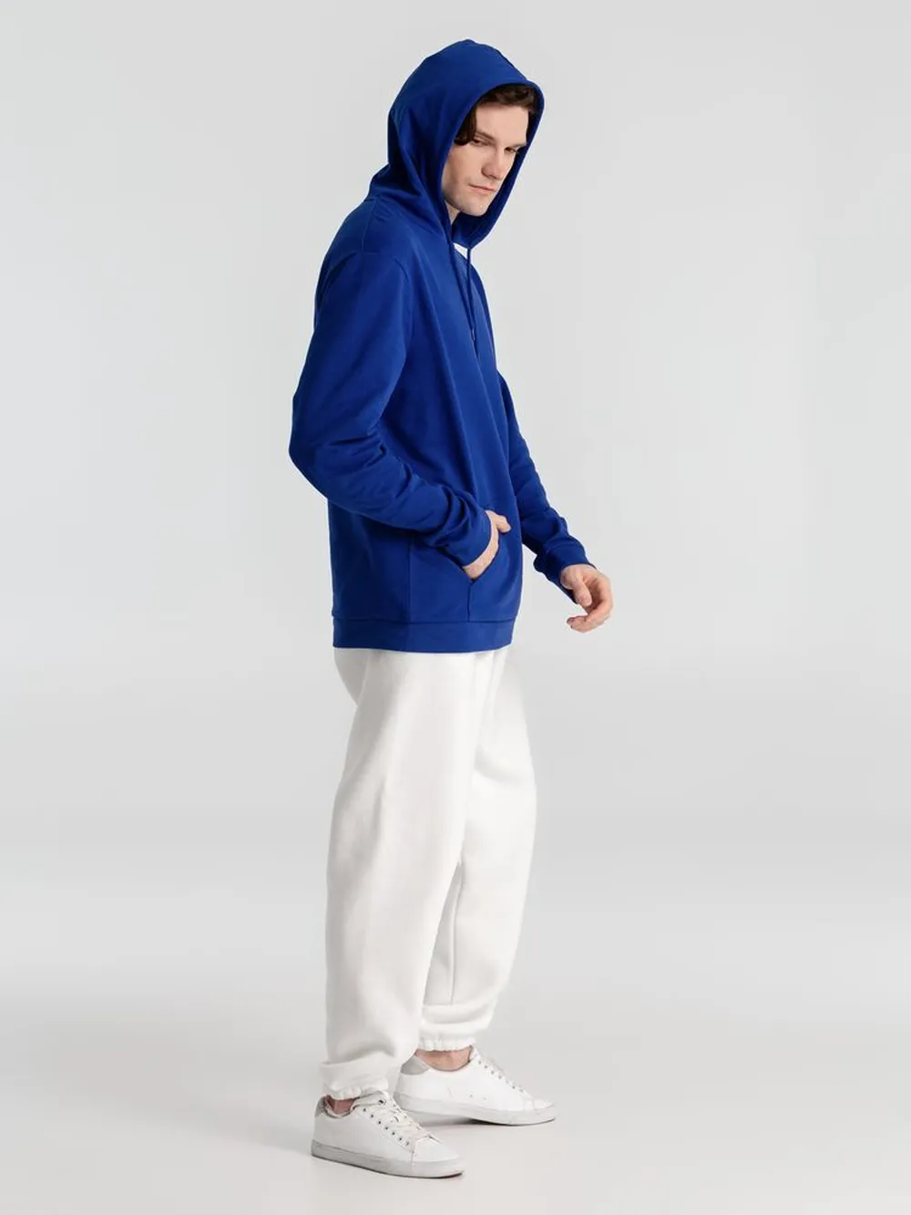 Толстовка с капюшоном унисекс Hoodie, ярко-синяя, размер XS заказать онлайн с вашим дизайном на заказ в Москве и области