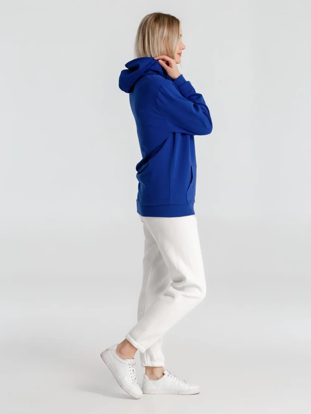 Толстовка с капюшоном унисекс Hoodie, ярко-синяя, размер XS заказать онлайн с вашим дизайном на заказ в Москве и области