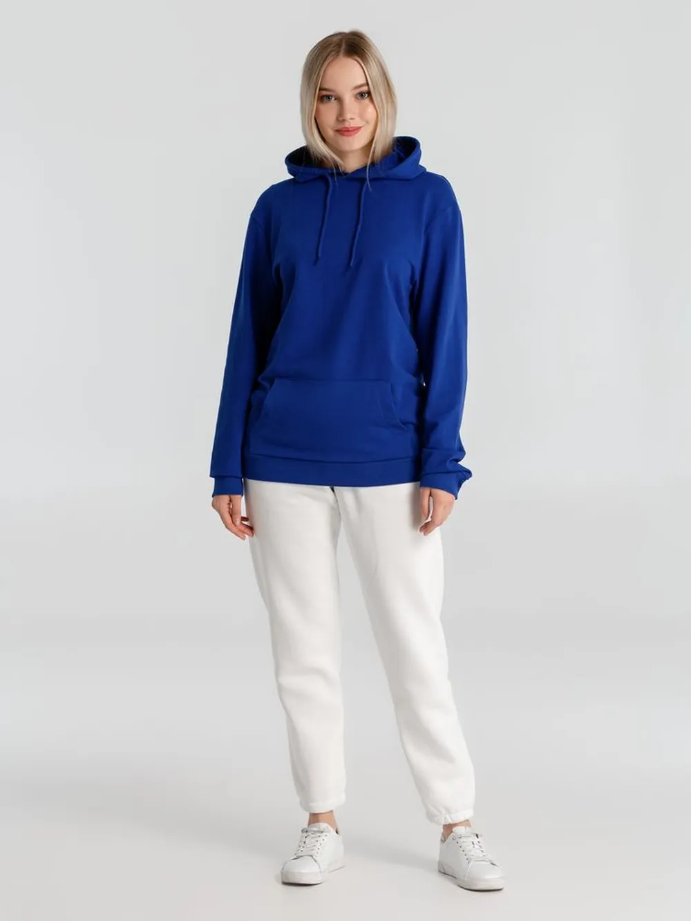 Толстовка с капюшоном унисекс Hoodie, ярко-синяя, размер 3XL заказать онлайн с вашим дизайном на заказ в Москве и области