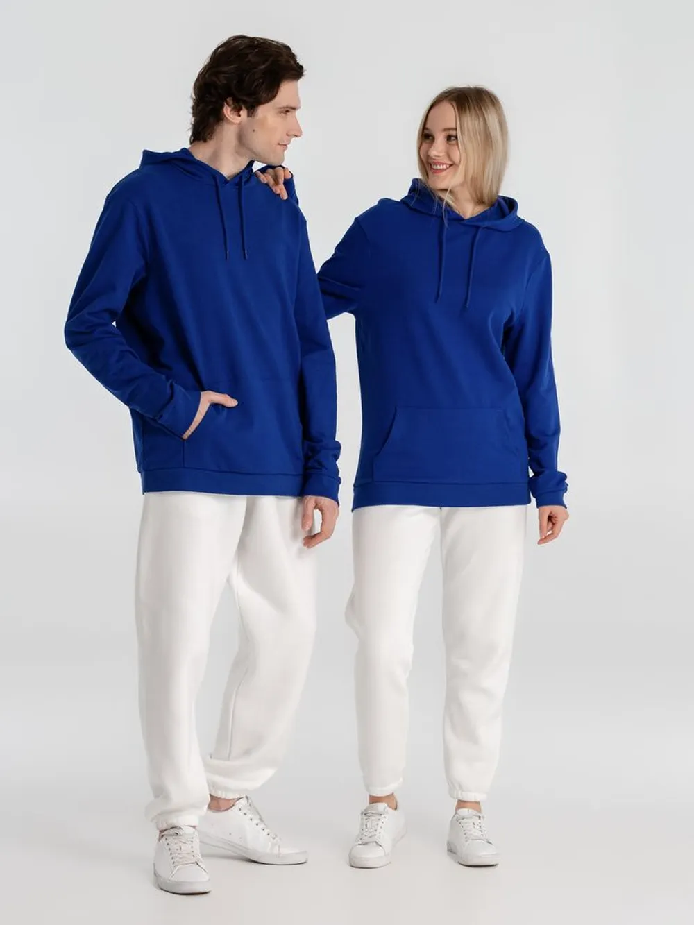 Толстовка с капюшоном унисекс Hoodie, ярко-синяя, размер 3XL заказать онлайн с вашим дизайном на заказ в Москве и области