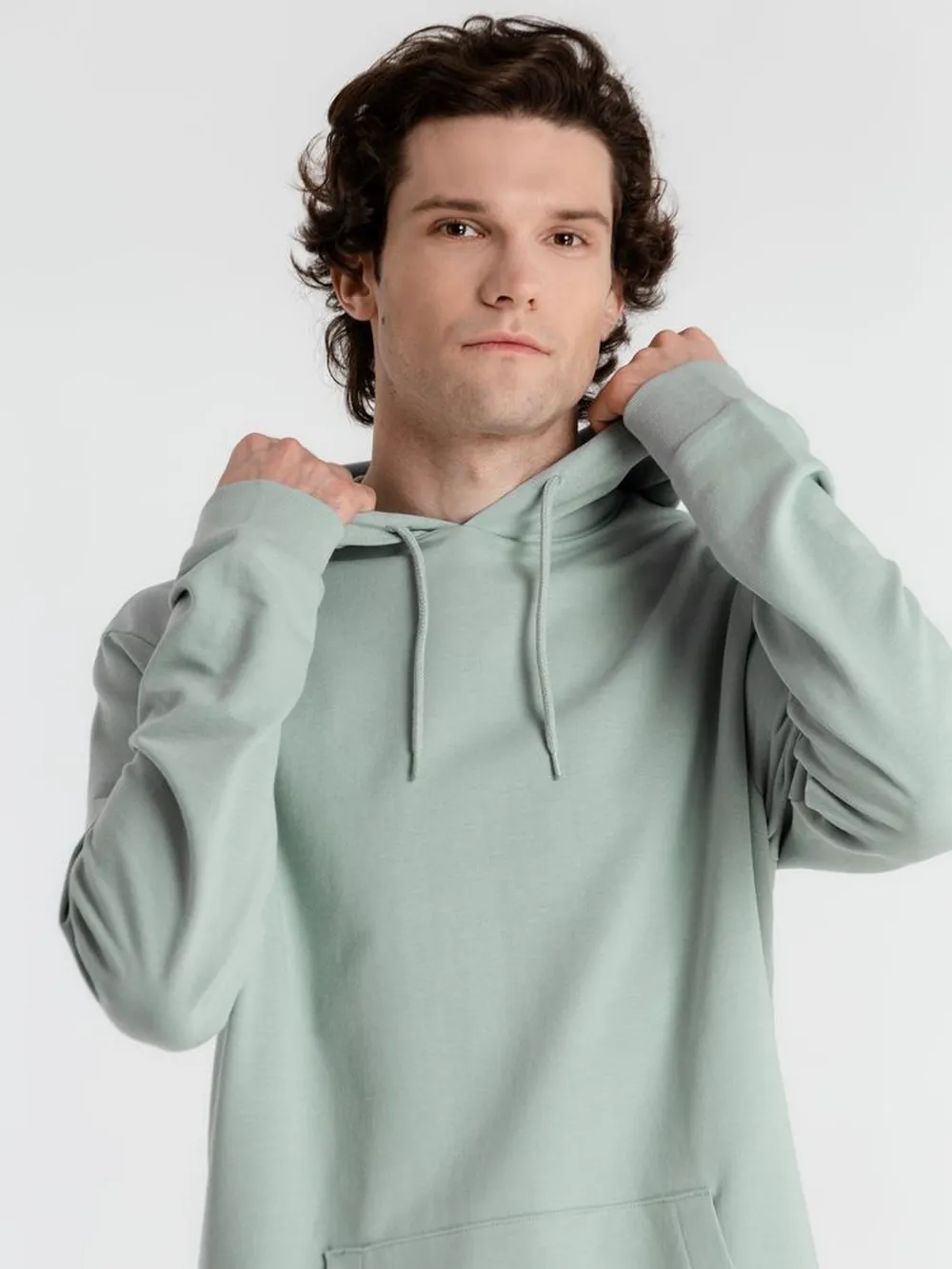 Толстовка с капюшоном унисекс Hoodie, серо-зеленая заказать онлайн с вашим дизайном на заказ в Москве и области