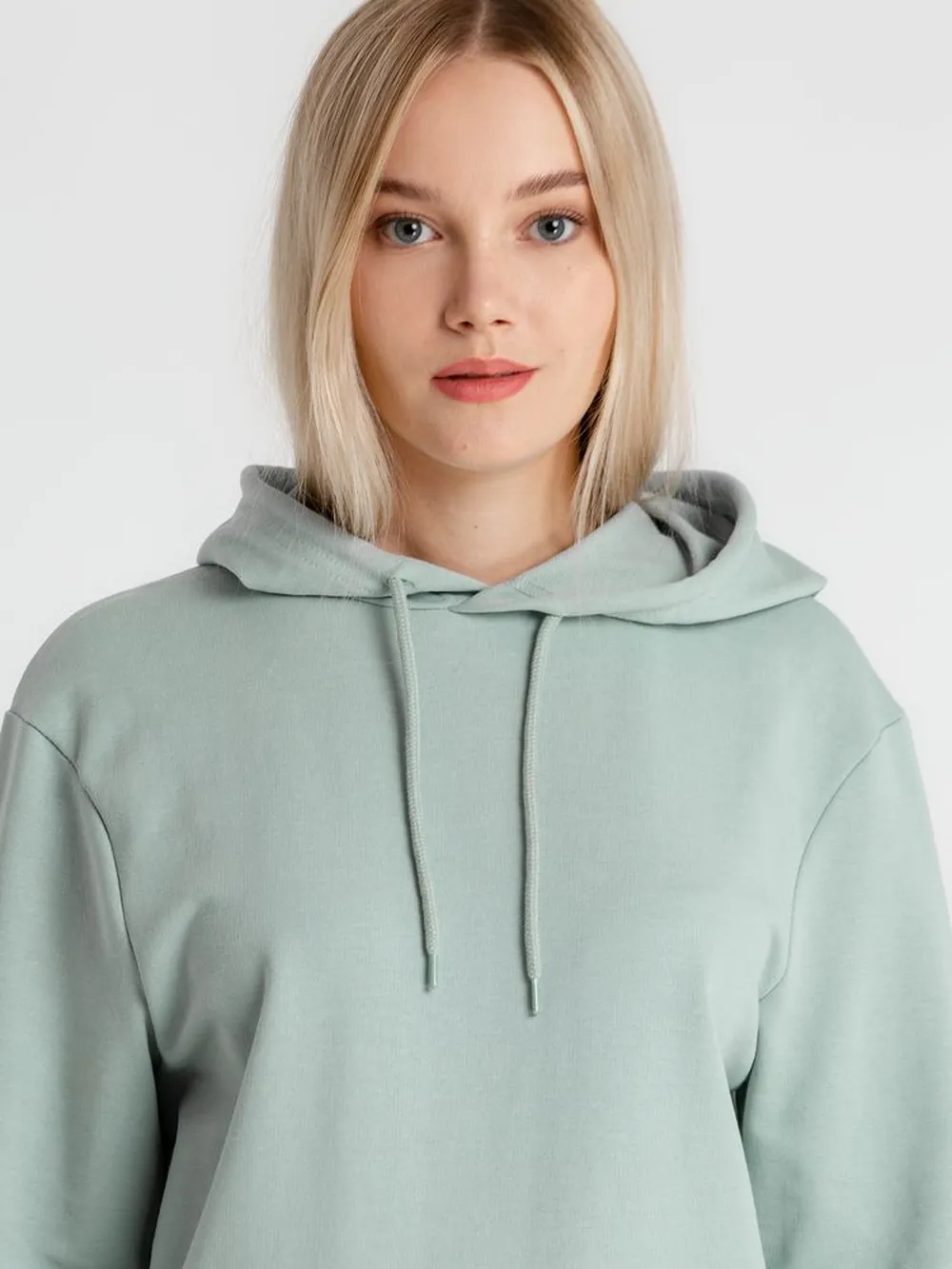 Толстовка с капюшоном унисекс Hoodie, серо-зеленая заказать онлайн с вашим дизайном на заказ в Москве и области