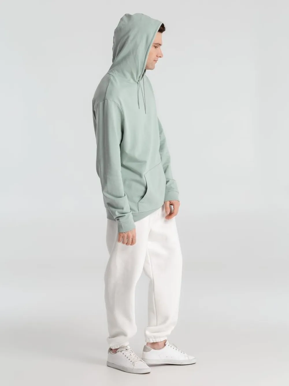 Толстовка с капюшоном унисекс Hoodie, серо-зеленая заказать онлайн с вашим дизайном на заказ в Москве и области