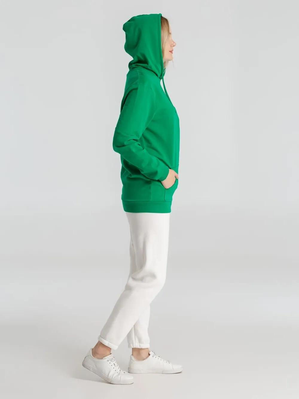 Толстовка с капюшоном унисекс Hoodie, зеленая заказать онлайн с вашим дизайном на заказ в Москве и области