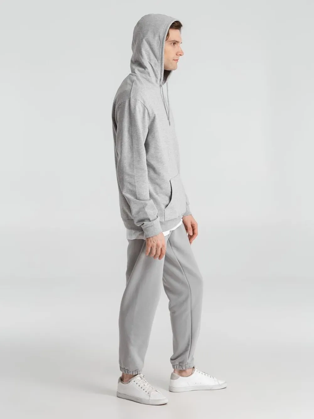 Толстовка с капюшоном унисекс Hoodie, серый меланж, размер XS заказать онлайн с вашим дизайном на заказ в Москве и области