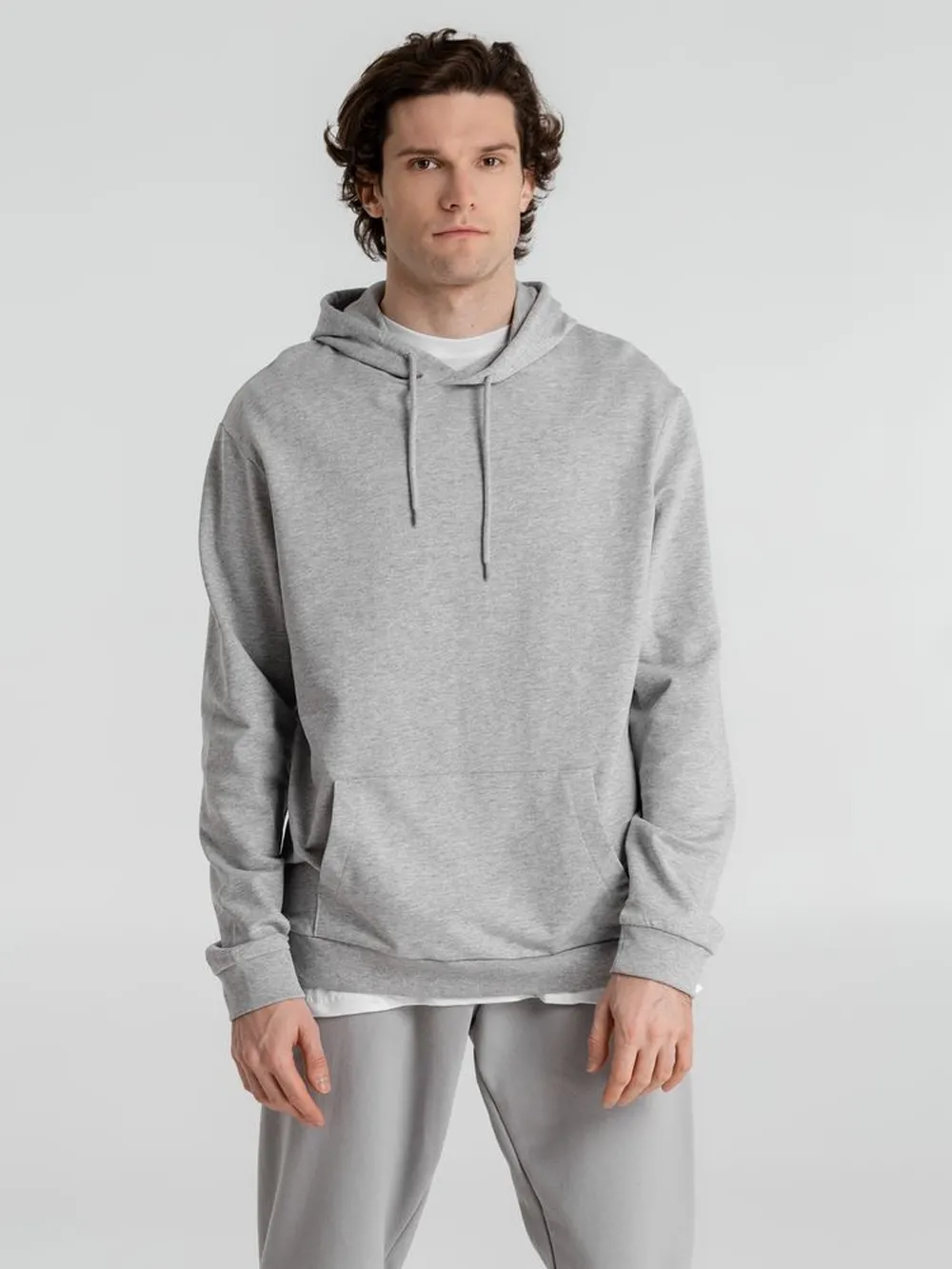 Толстовка с капюшоном унисекс Hoodie, серый меланж, размер XS заказать онлайн с вашим дизайном на заказ в Москве и области