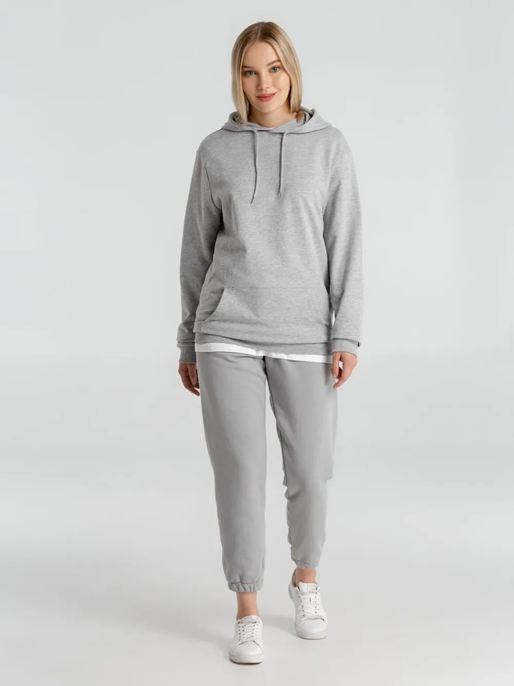 Толстовка с капюшоном унисекс Hoodie, серый меланж, размер XS заказать онлайн с вашим дизайном на заказ в Москве и области