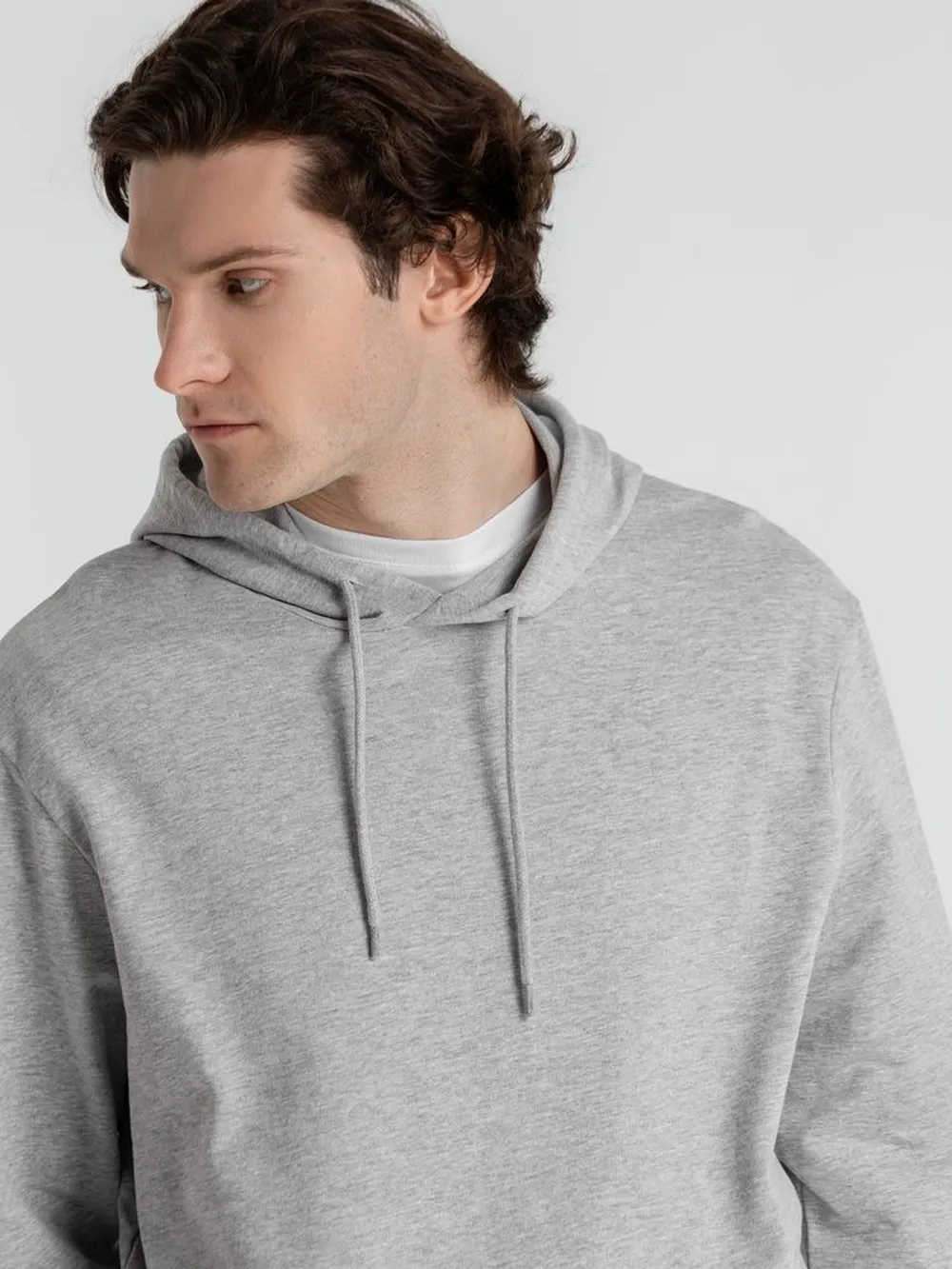 Толстовка с капюшоном унисекс Hoodie, серый меланж, размер XS заказать онлайн с вашим дизайном на заказ в Москве и области