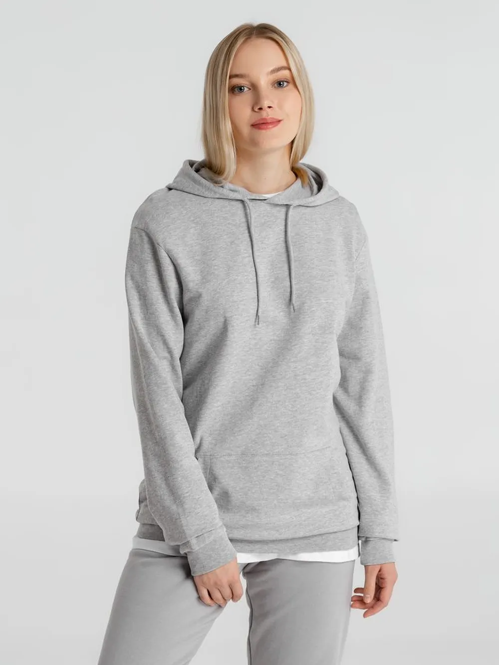 Толстовка с капюшоном унисекс Hoodie, серый меланж, размер S заказать онлайн с вашим дизайном на заказ в Москве и области