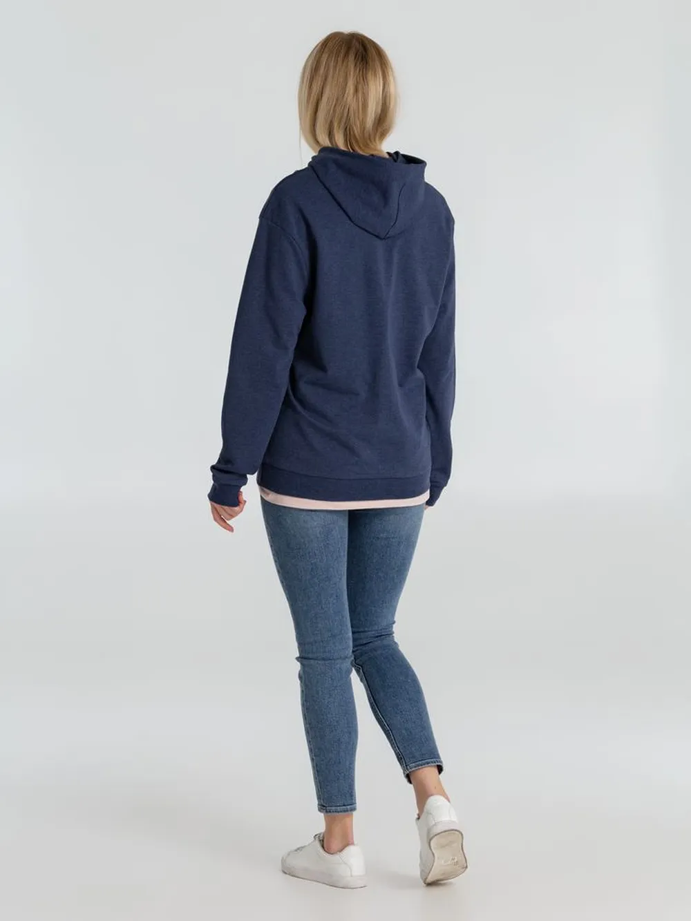 Толстовка с капюшоном унисекс Hoodie, синий меланж, размер 3XL заказать онлайн с вашим дизайном на заказ в Москве и области