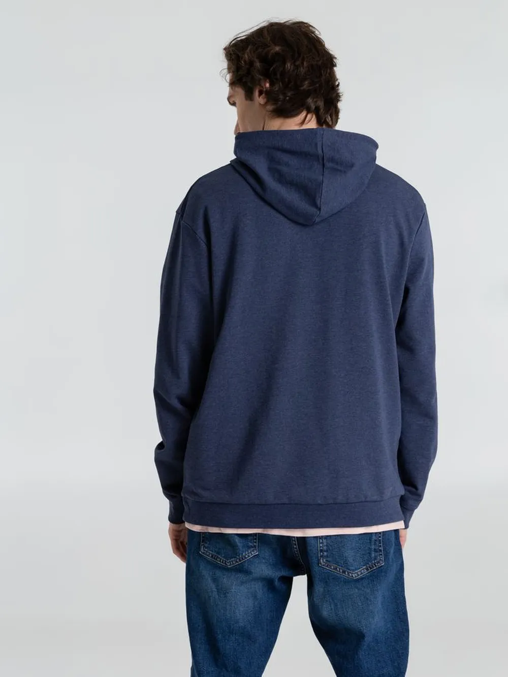 Толстовка с капюшоном унисекс Hoodie, синий меланж, размер 3XL заказать онлайн с вашим дизайном на заказ в Москве и области