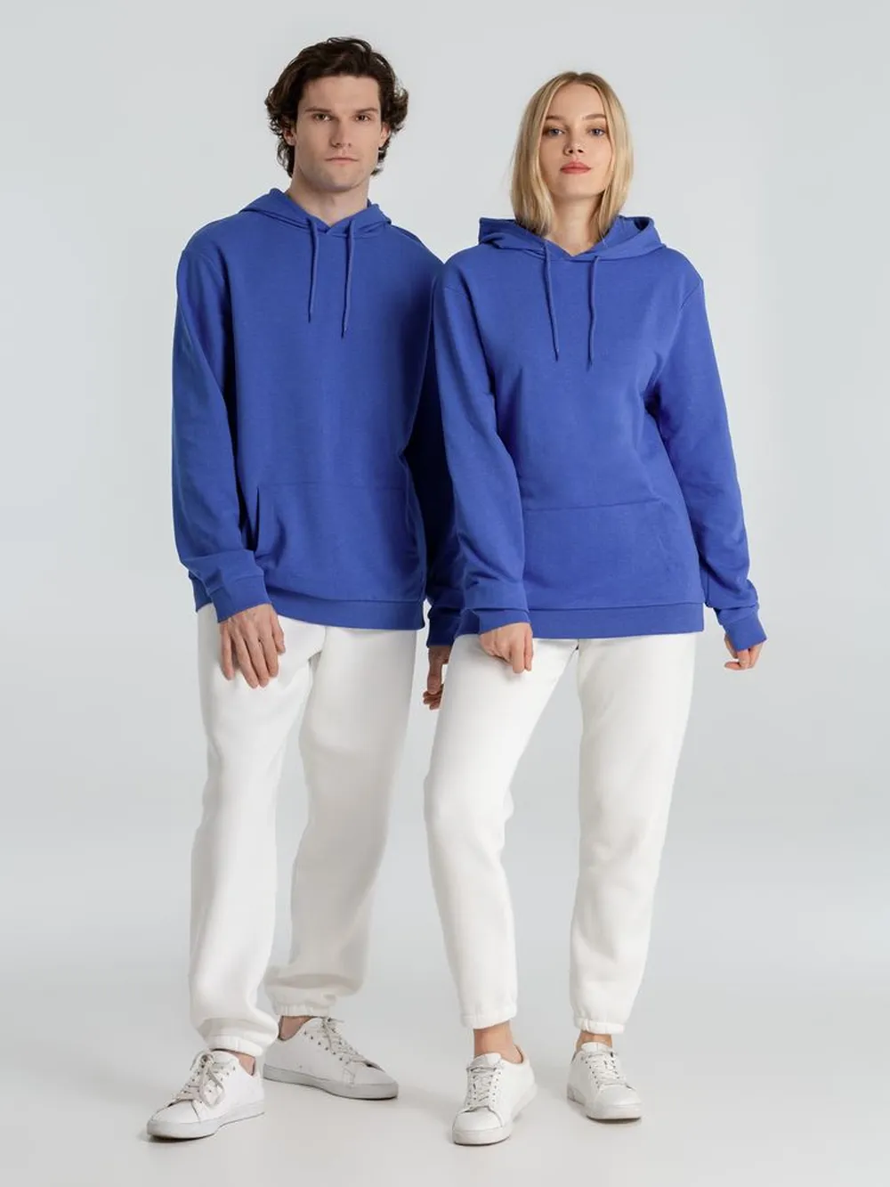 Толстовка с капюшоном унисекс Hoodie, ярко-синий меланж, размер XS заказать онлайн с вашим дизайном на заказ в Москве и области