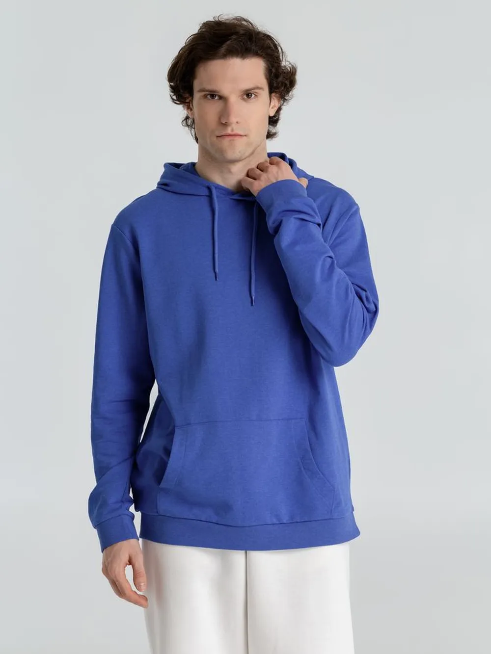 Толстовка с капюшоном унисекс Hoodie, ярко-синий меланж, размер XS заказать онлайн с вашим дизайном на заказ в Москве и области