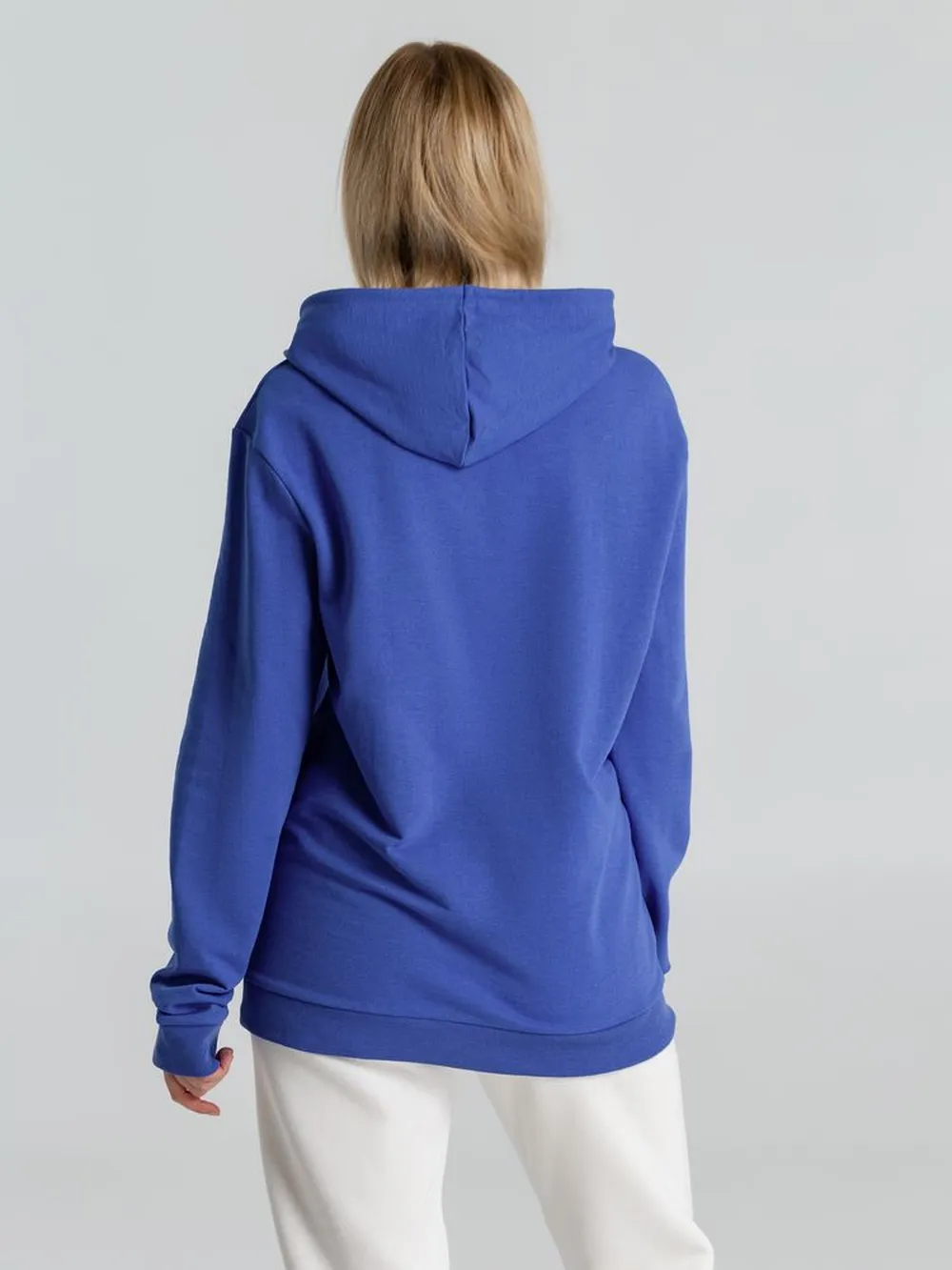 Толстовка с капюшоном унисекс Hoodie, ярко-синий меланж, размер XS заказать онлайн с вашим дизайном на заказ в Москве и области