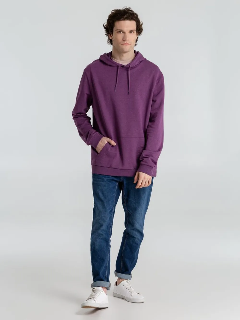 Толстовка с капюшоном унисекс Hoodie, фиолетовый меланж заказать онлайн с вашим дизайном на заказ в Москве и области