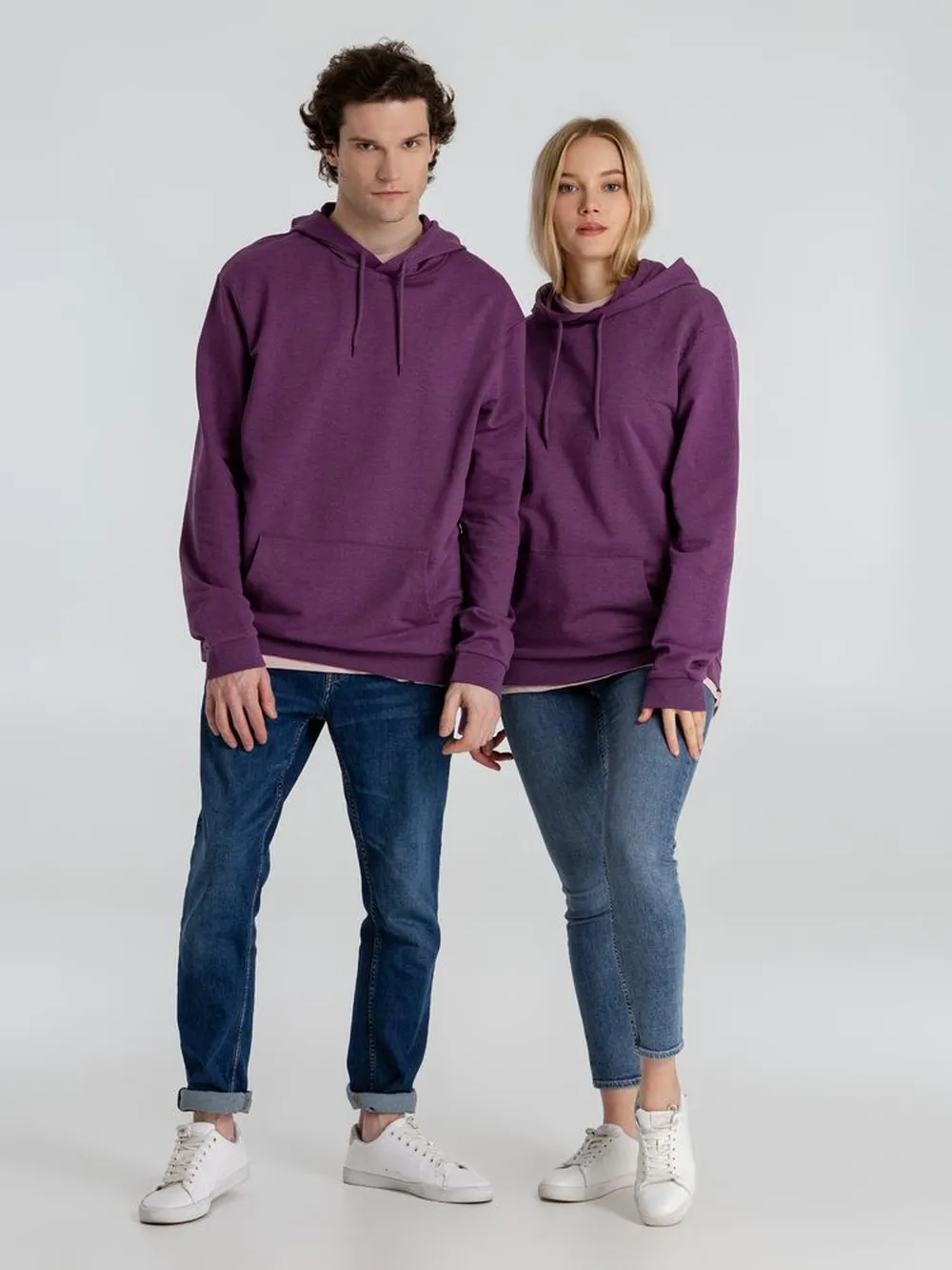 Толстовка с капюшоном унисекс Hoodie, фиолетовый меланж заказать онлайн с вашим дизайном на заказ в Москве и области