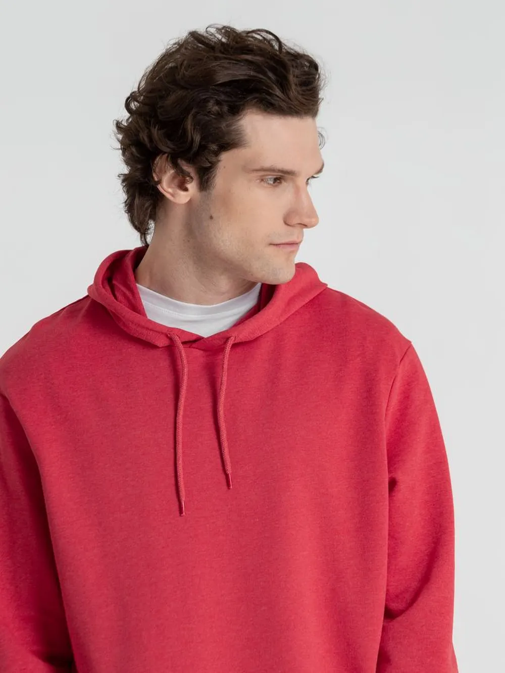 Толстовка с капюшоном унисекс Hoodie, красный меланж, размер XXL заказать онлайн с вашим дизайном на заказ в Москве и области