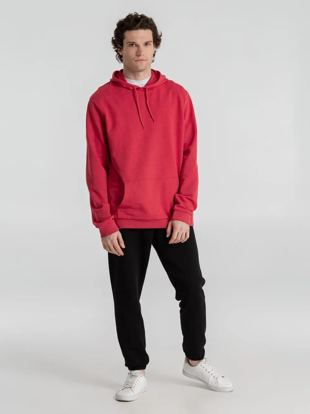 Толстовка с капюшоном унисекс Hoodie, красный меланж, размер XXL заказать онлайн с вашим дизайном на заказ в Москве и области