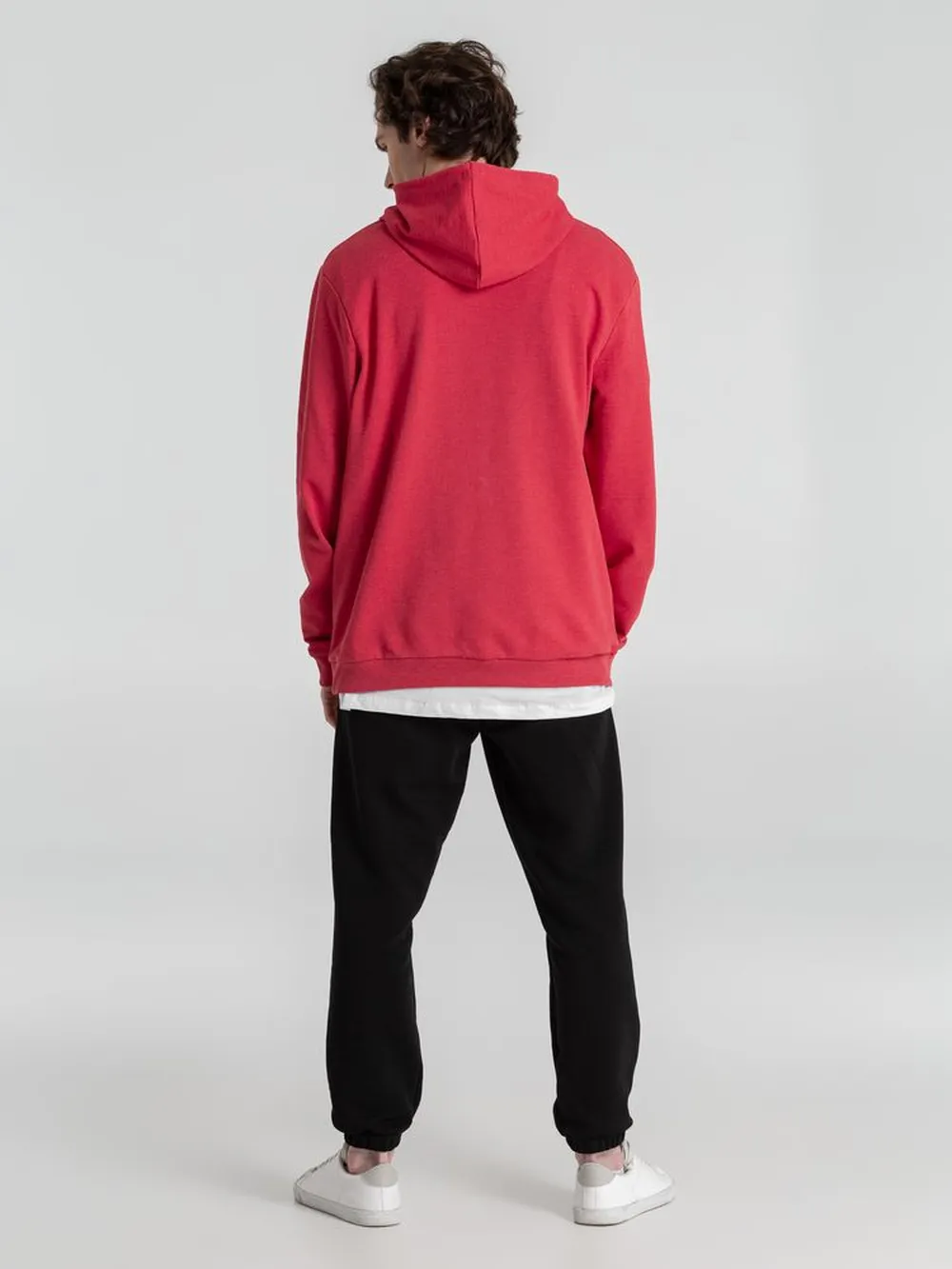Толстовка с капюшоном унисекс Hoodie, красный меланж, размер XXL заказать онлайн с вашим дизайном на заказ в Москве и области
